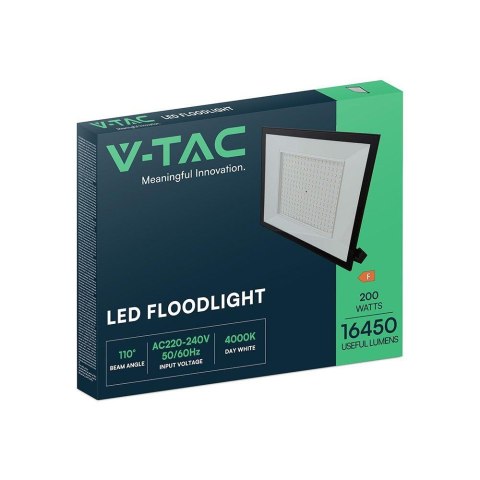 Projektor LED V-TAC 200W LED SMD 6400K Czarny VT-44208 6500K 16450lm
