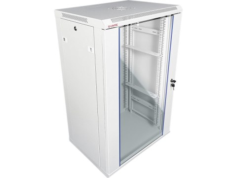 Szafa wisząca 19" 15U 600x450, drzwi szklane jednoskrzydłowe, tył osłona pełna demontowalna, osłony boczne pełne demontowalne za