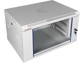 Szafa wisząca 19" 6U 600x450, drzwi szklane jednoskrzydłowe, tył osłona pełna demontowalna, osłony boczne pełne demontowalne zam