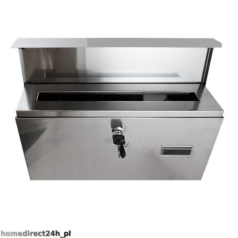 Metalowa Skrzynka na listy pocztowa na prase gazety pocztę Srebrna