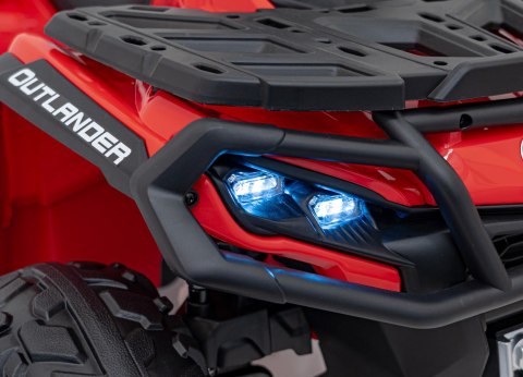 Quad Can Am Outlander ATV z Pilotem Czerwony