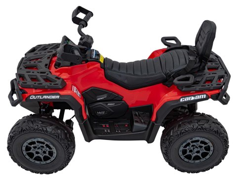 Quad Can Am Outlander ATV z Pilotem Czerwony