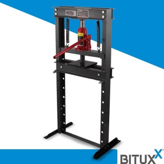 Prasa hydrauliczna warsztatowa nacisk 12 ton czarna łatwy montaż