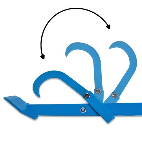 Chwytak ręczny BITUXX do drewna hak do obracania pni uniwersalny niebieski 120cm
