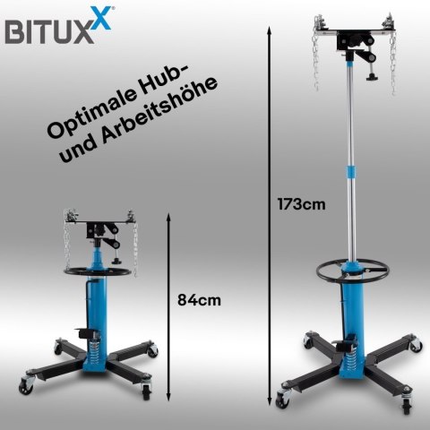 Podnośnik skrzyni biegów / silnika hydrauliczny z platformą, do 500 kg, BITUXX