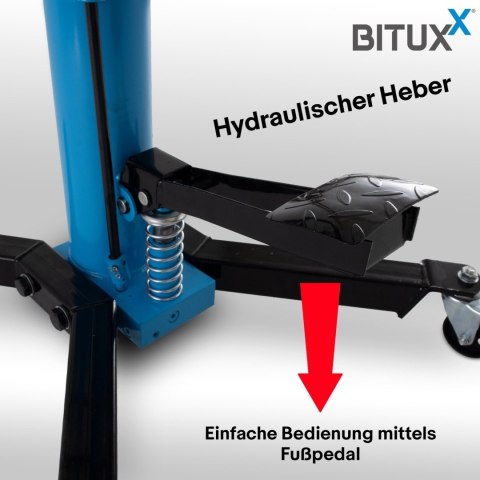 Podnośnik skrzyni biegów / silnika hydrauliczny z platformą, do 500 kg, BITUXX