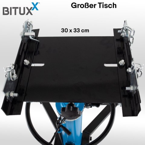 Podnośnik skrzyni biegów / silnika hydrauliczny z platformą, do 500 kg, BITUXX