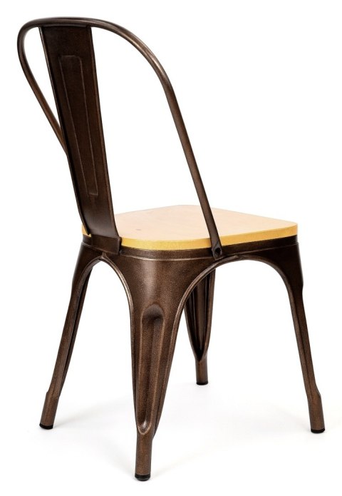 Krzesło metalowe loft CORSICA COPPER OAK TOLIX