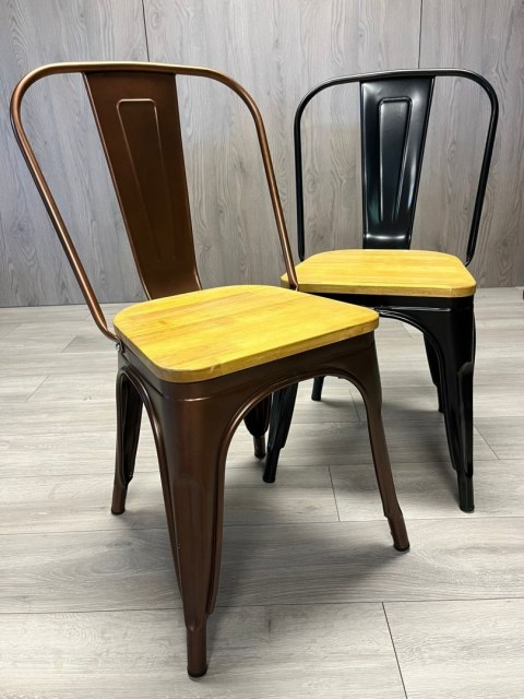 Krzesło metalowe loft CORSICA COPPER OAK TOLIX