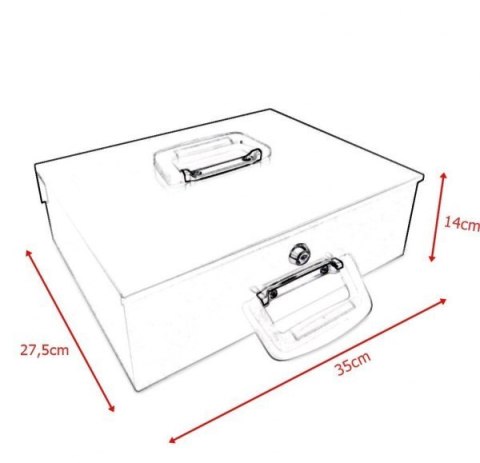 KASETKA 35CM SZARA na bilon euro duza na klucz masywna