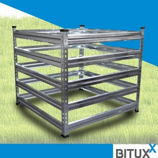 Kompostownik metalowy 90x90 cm - trwały stalowy pojemnik na kompost