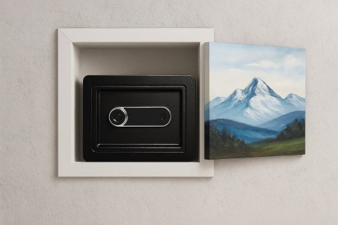 Sejf biurowy z dotykowym panelem na kod szyfr elektroniczny czarny