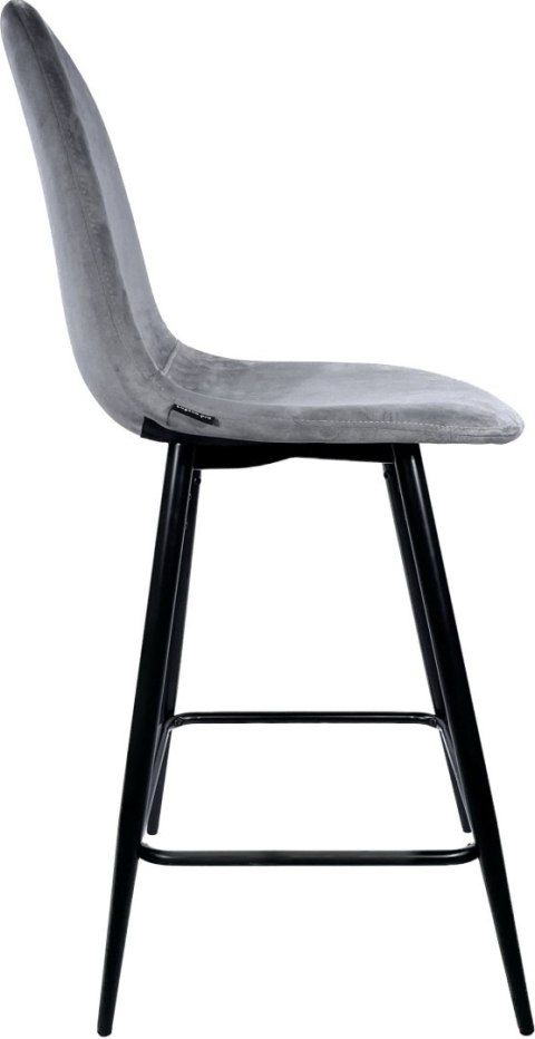 Krzesło barowe AVA GREY VELVET hoker BAR
