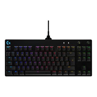 Klawiatura przewodowa Logitech G PRO GX Blue RGB USB US czarna