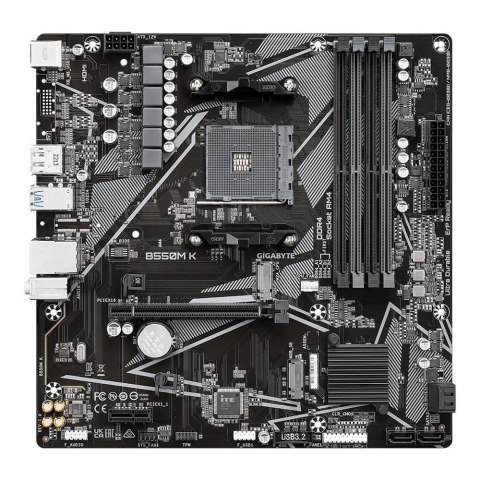 Płyta Gigabyte B550M K /AMD B550/DDR4/SATA3/M.2/USB3.0/PCIe4.0/AM4/mATX