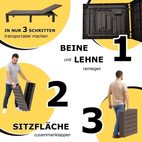 Leżak plażowy składany w walizkę ogrodowy turystyczny na Ogród składany