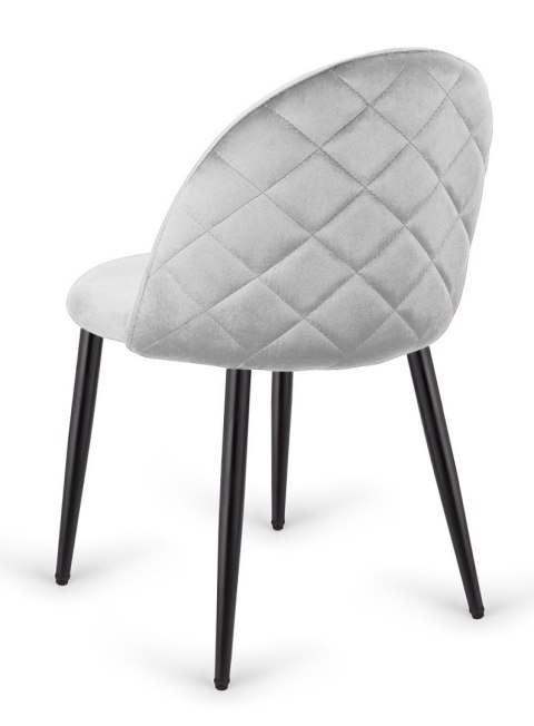 Krzesło tapicerowane GLORIA LIGHT GREY VELVET OUTLET