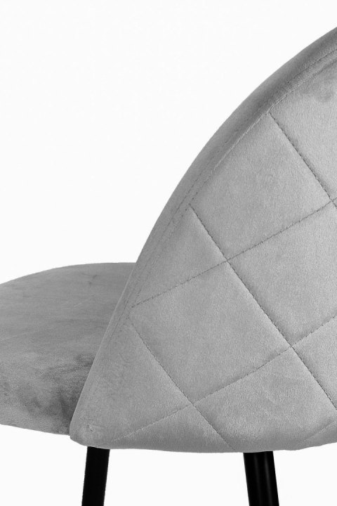 Krzesło tapicerowane GLORIA LIGHT GREY VELVET OUTLET