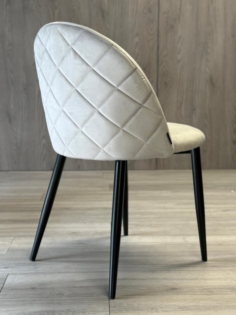 Krzesło tapicerowane GLORIA LIGHT GREY VELVET OUTLET