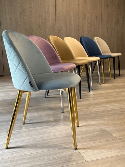 Krzesło tapicerowane GLORIA VIOLET VELVET OUTLET