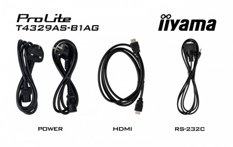 Monitor 43 cale T4329AS-B1AG VA 4K HDMIx2 USB-C RJ45 2x10W WiFi  Android 14  Signal FailOver  Whiteboard  iiSignage (CMS)  i