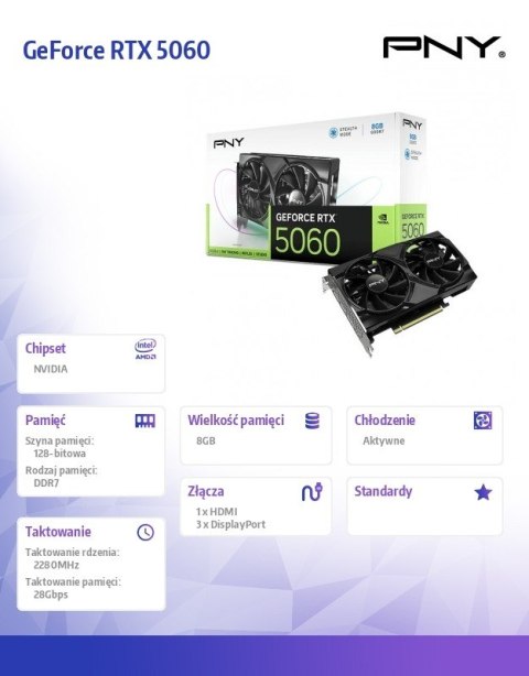 Karta graficzna GeForce RTX 5060 8GB 2F