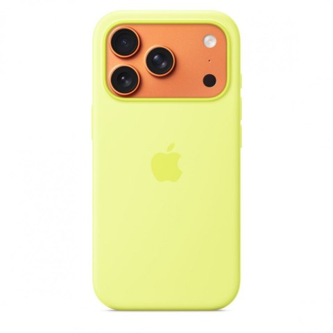 Etui silikonowe z MagSafe do iPhonea 17 Pro - neonowy żółty