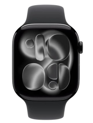 Watch Series 11 GPS+Cellular koperta 42 mm z aluminium w kolorze onyksu, pasek sportowy w kolorze czarnym - rozmiar S/M