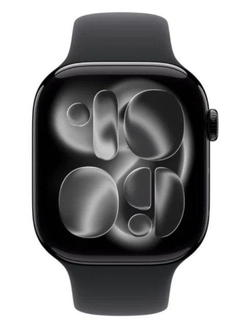 Watch Series 11 GPS + Cellular koperta 46 mm z aluminium w kolorze onyksu, pasek sportowy w kolorze czarnym - rozmiar M/L