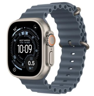 Watch Ultra 3 GPS + Cellular Koperta 49 mm z tytanu w kolorze naturalnym Pasek Ocean w kolorze marynarskiego granatu