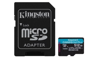 KINGSTON microSDXC Canvas Go Plus 512GB + Adapter