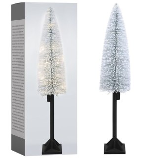 Choinka świecąca ośnieżona z lampkami / drzewko świąteczne 25 LED 120 cm