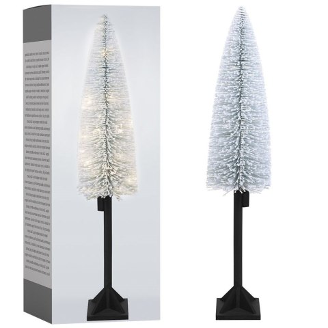 Choinka świecąca ośnieżona z lampkami / drzewko świąteczne 25 LED 120 cm