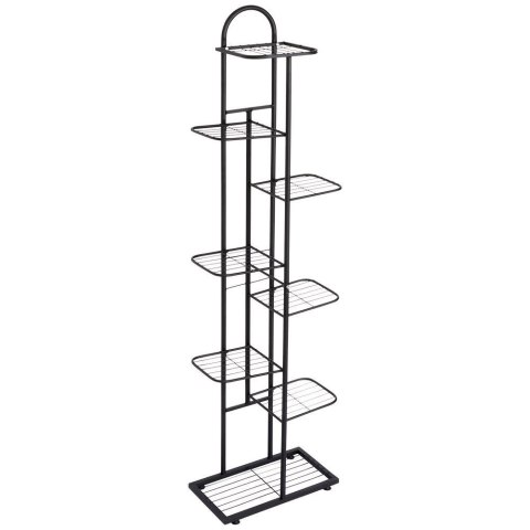 Kwietnik 8-poziomowy na doniczki metalowy czarny 153 cm