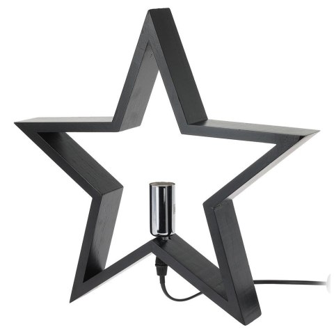 Lampa stołowa gwiazda drewniana czarna 36,5x5,5x34,5 cm