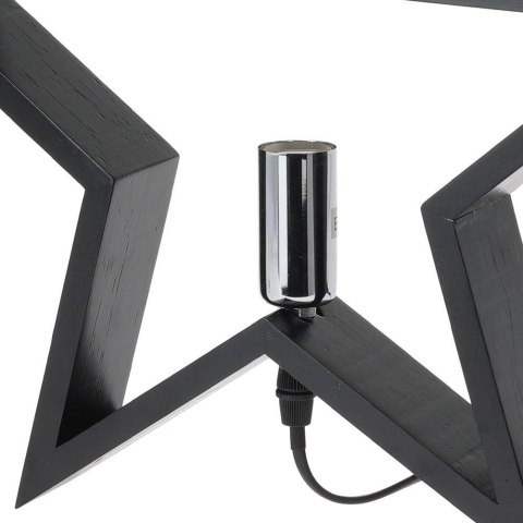 Lampa stołowa gwiazda drewniana czarna 36,5x5,5x34,5 cm