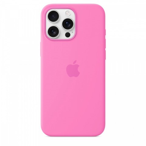 Etui silikonowe z MagSafe do iPhonea 16 Pro Max - piwonia