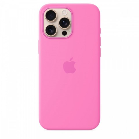 Etui silikonowe z MagSafe do iPhonea 16 Pro Max - piwonia