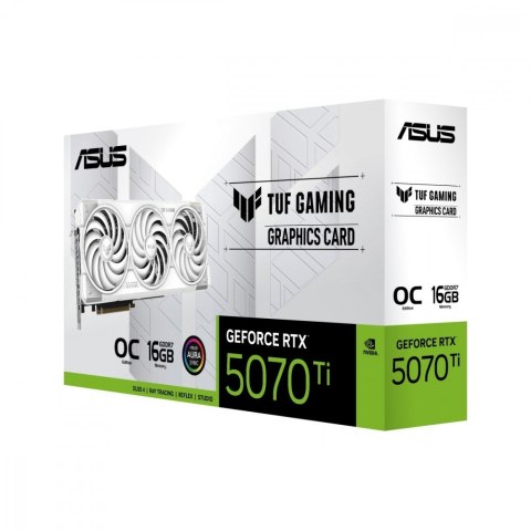 Karta graficzna GeForce RTX 5070Ti TUF GAMING OC WHITE GDDR7 256bit 3DP/2HDMI