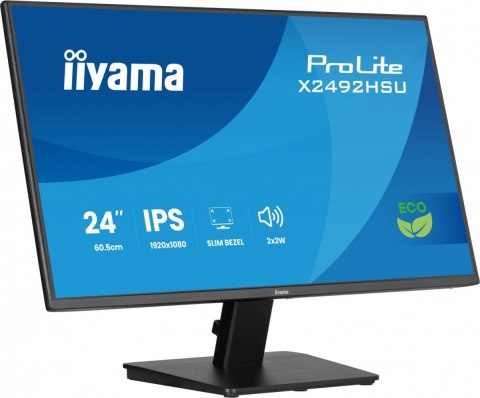 Monitor 24 cale X2492HSU-B1 IPS FHD HDMI DP 120Hz 300cd 4ms USB HUBx2cienkie ramki  1500:1  ErP B
