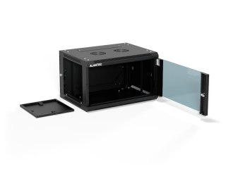 Szafa wisząca 19" 6U 600x450, drzwi szklane jednoskrzydłowe, tył osłona pełna demontowalna, osłony boczne pełne demontowalne zam