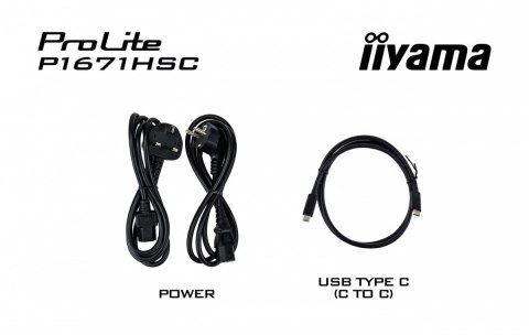 Monitor 15 6 cala P1671HSC-B1 IPS FHD miniHDMI 2xUSBC 250cd 8ms 2x1W  0 7kg