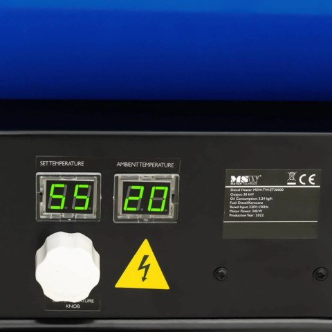 Nagrzewnica dmuchawa olejowa budowlana na olej ropę do 185 m2 38 l 28600 W