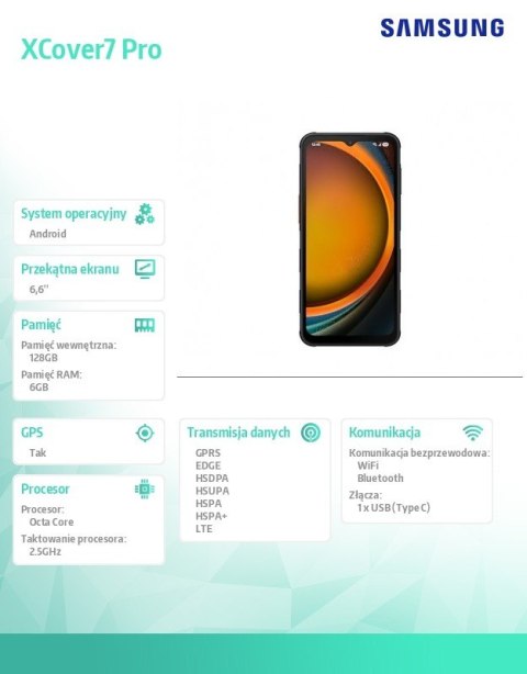 Smartfon Xcover Pro 7 DualSIM G766 6/128GB Enterprise Edition czarny