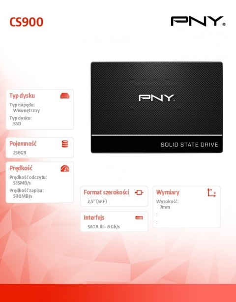 Dysk SSD 256GB CS900 2.5 S3 BULK