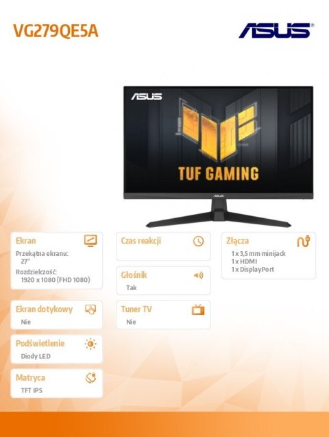 Monitor 27 cali VG279QE5A IPS 146Hz HDMI DP