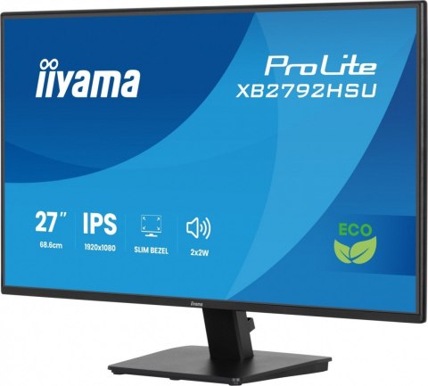 Monitor 27 cali X2792HSU-B1 IPS FHD HDMI DP 120Hz 350cd 4ms  cienkie ramki  1500:1  ErP B  USB HUBx2
