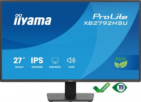 Monitor 27 cali X2792HSU-B1 IPS FHD HDMI DP 120Hz 350cd 4ms  cienkie ramki  1500:1  ErP B  USB HUBx2