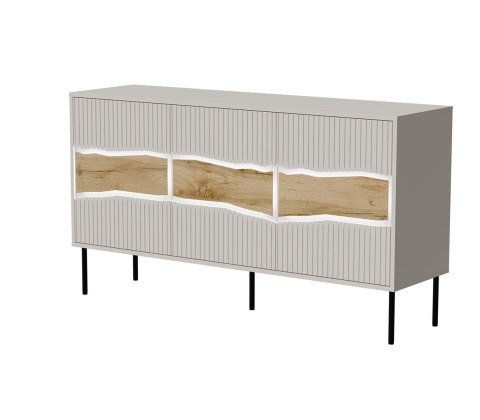 Komoda INSERTO 3D 143,5x40x80 kaszmir + LED