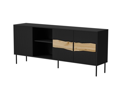 Komoda INSERTO 3D1W 190x40x80 czarny + LED